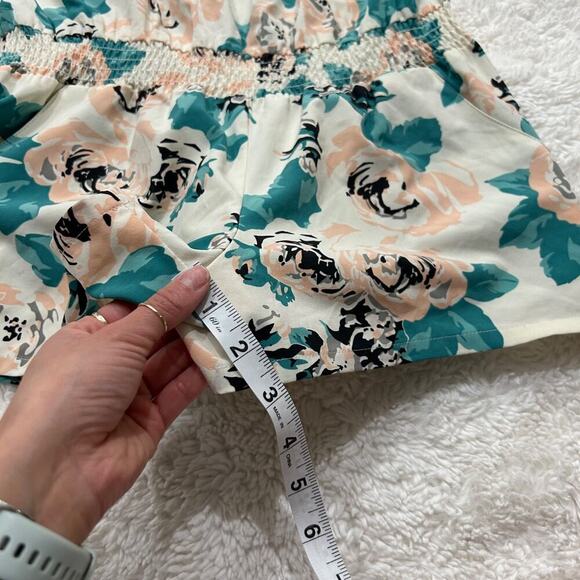 Guess Women's Sz M Floral Multicolor Romper Off The Shoulder Y2K Clubbing Era - Picture 6 of 8